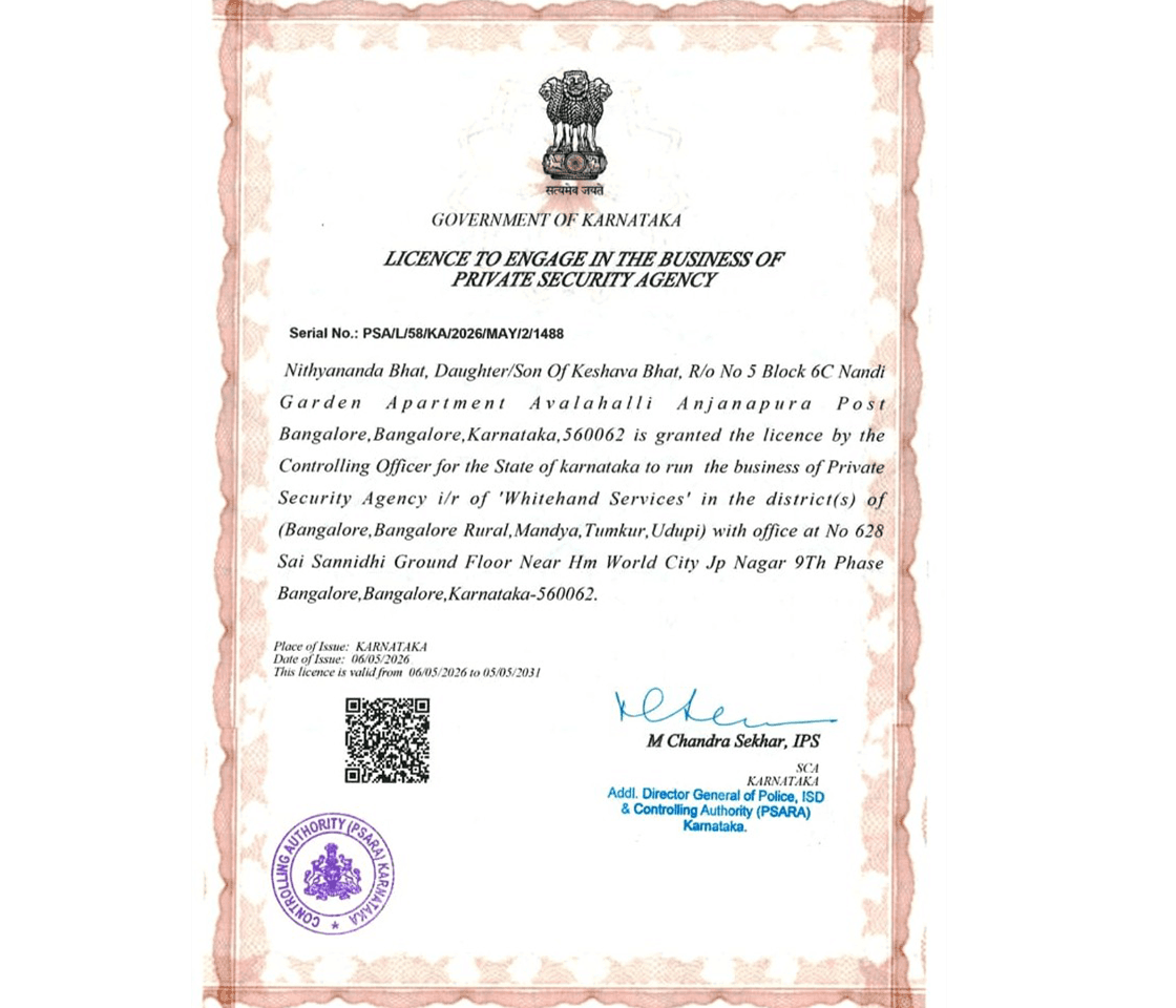 PSARA licensed and compliant